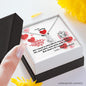 To My Lovey Wifey - Alluring Beauty Necklace with V-day Message Card & QR code for E-Card