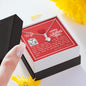 To My Wife - Alluring Beauty Necklace with V-day Message Card & QR code for E-Card