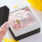 Mom To Daughter - Alluring Beauty Necklace with Message Card & QR code for E-Card