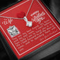 To My Wife - Alluring Beauty Necklace with V-day Message Card & QR code for E-Card