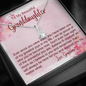 To My Granddaughter - Alluring Beauty Necklace with Message Card