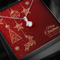 Alluring Beauty Necklace with Christmas Card - Red