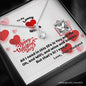 To My Lovey Wifey - Alluring Beauty Necklace with V-day Message Card & QR code for E-Card