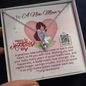 To A New Mom - Alluring Beauty Necklace with Happy 1st Mother's Day Message Card & QR code for E-Card