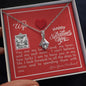 To My Wife - Alluring Beauty Necklace with V-day Message Card & QR code for E-Card