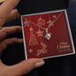 Alluring Beauty Necklace with Christmas Card - Red