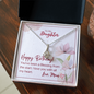 To My Daughter - Alluring Beauty Necklace with Birthday Message Card