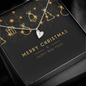 Sweetest Hearts Necklace with Christmas Card - Black