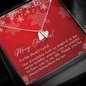 To My Best Friend - Sweetest Hearts Necklace with Christmas Messages Card