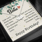 To My Bestie - Sweetest Heart Necklace with Birthday Message Card
