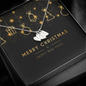 Sweetest Hearts Necklace with Christmas Card - Black