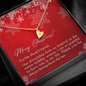 To My Best Friend - Sweetest Hearts Necklace with Christmas Messages Card