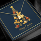 Sweetest Hearts Necklace with Christmas Card