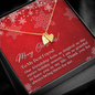 To My Best Friend - Sweetest Hearts Necklace with Christmas Messages Card