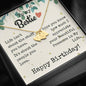 To My Bestie - Sweetest Heart Necklace with Birthday Message Card