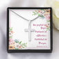 Cross Necklace with Bible Verse - Romans 12:12