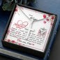 Dear Mum - Cross Necklace with Mother's Day Message Card & QR code for E-Card