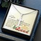 To My Daughter - Cross Necklace with Christmas Message Card - Santa