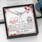 Dear Mum - Cross Necklace with Mother's Day Message Card & QR code for E-Card