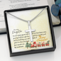 To My Daughter - Cross Necklace with Christmas Message Card - Santa
