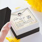 To My Daughter - Cross Necklace with Graduation Message Card & QR code for E-Card