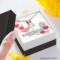 To Lovey Wifey - Cross Necklace with V-day Message Card & QR code for E-Card