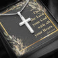 Cross Necklace with Bible Verse Card - Mark 12:30