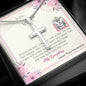 To My Wife - Cross Necklace with Message Card & QR code for E-Card