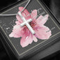 Cross Necklace with Bible Verse Card - Psalms 63:8