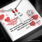 To Lovey Wifey - Cross Necklace with V-day Message Card & QR code for E-Card