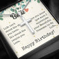To My Bestie - Cross Necklaces with Birthday Message Card