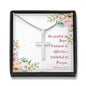 Cross Necklace with Bible Verse - Romans 12:12