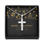 Cross Necklace with Christmas Card - Black