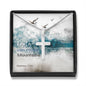 Cross Necklace with Bible Verse Card - Matthew 17:20
