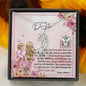 To My Daughter - Graceful Love Giraffe Necklace with Message Card with QR code for E-Card