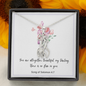 Graceful Love Giraffe Necklace with Bible Verse Card - Song of Solomon 4:7