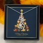 Graceful Love Giraffe Necklace with Christmas Card