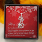 To My Best Friend - Graceful Love Giraffe Necklace with Christmas Message Card