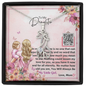 To My Daughter - Graceful Love Giraffe Necklace with Message Card with QR code for E-Card