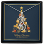 Graceful Love Giraffe Necklace with Christmas Card