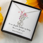 Graceful Love Giraffe Necklace with Bible Verse Card - Song of Solomon 4:7