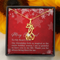 To My Best Friend - Graceful Love Giraffe Necklace with Christmas Message Card