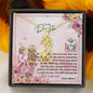 To My Daughter - Graceful Love Giraffe Necklace with Message Card with QR code for E-Card