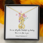 Graceful Love Giraffe Necklace with Bible Verse Card - Song of Solomon 4:7