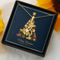 Graceful Love Giraffe Necklace with Christmas Card