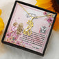 To My Daughter - Graceful Love Giraffe Necklace with Message Card with QR code for E-Card