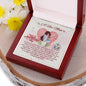 To A New Mom - Alluring Beauty Necklace with Happy 1st Mother's Day Message Card & QR code for E-Card