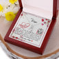 Dear Mum - Alluring Beauty Necklace with Mother's Day Message Card & QR code for E-Card