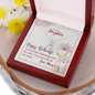 To My Daughter - Alluring Beauty Necklace with Birthday Message Card