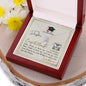 To My Daughter - Alluring Beauty Necklace with Graduation Message Card & QR code for E-Card